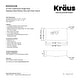 preview thumbnail 13 of 87, KRAUS Dex Stainless Steel Single Bowl Undermount Kitchen Bar Sink