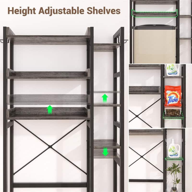 Over The Toilet Storage Cabinet - 9.4"D x 31.1"W x 63.4"H