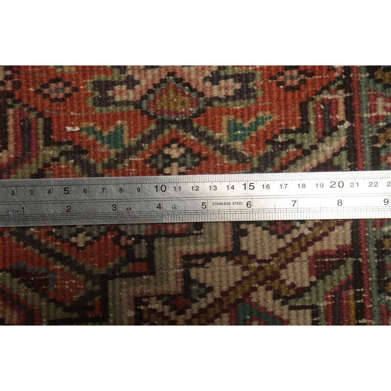 Hand Knotted Oriental 100% Wool Carpet Traditional Medallion Oranges & Rust Tabriz Area Rug - 5' 9'' X 2' 10''
