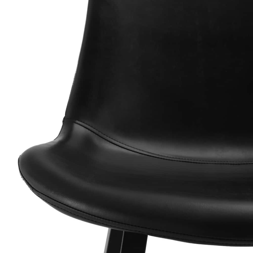 Faux Leather Bar Stools Counter Height Stools with Backs and Metal Legs (Set of 4)
