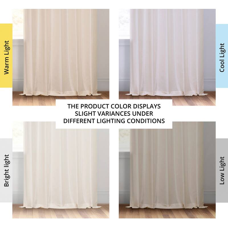 Exclusive Fabrics Textured Dupioni Faux Silk Blackout Grommet Curtain Panel