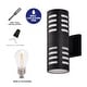 preview thumbnail 7 of 14, Black/Gold 2-light Die-cast Aluminum Outdoor Wall Sconce