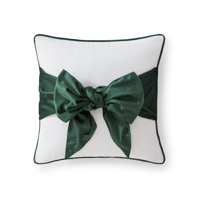 Martha Stewart Bedford Bow Pillow Green Throw Pillow