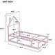 preview thumbnail 6 of 6, Pink Twin Pine Floor Bed with House-shaped Headboard