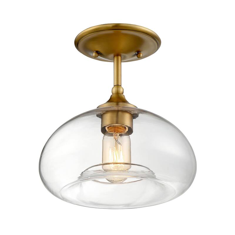 Bellevue Single Light 11" Wide Semi-Flush Ceiling Fixture