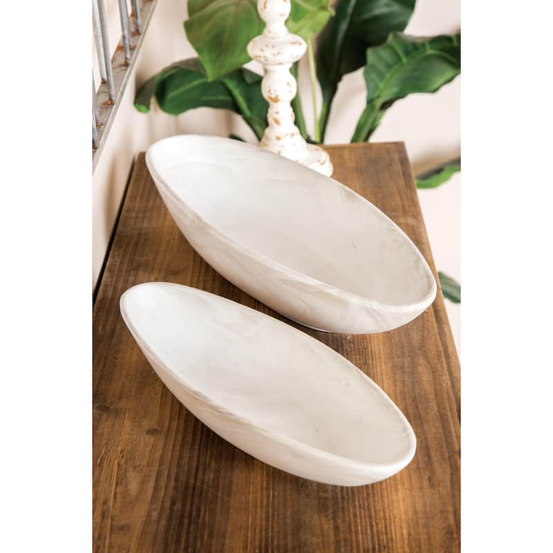 Porcelain Ceramic Indoor Outdoor Planter - Set of 2 White - CosmoLiving by Cosmopolitan