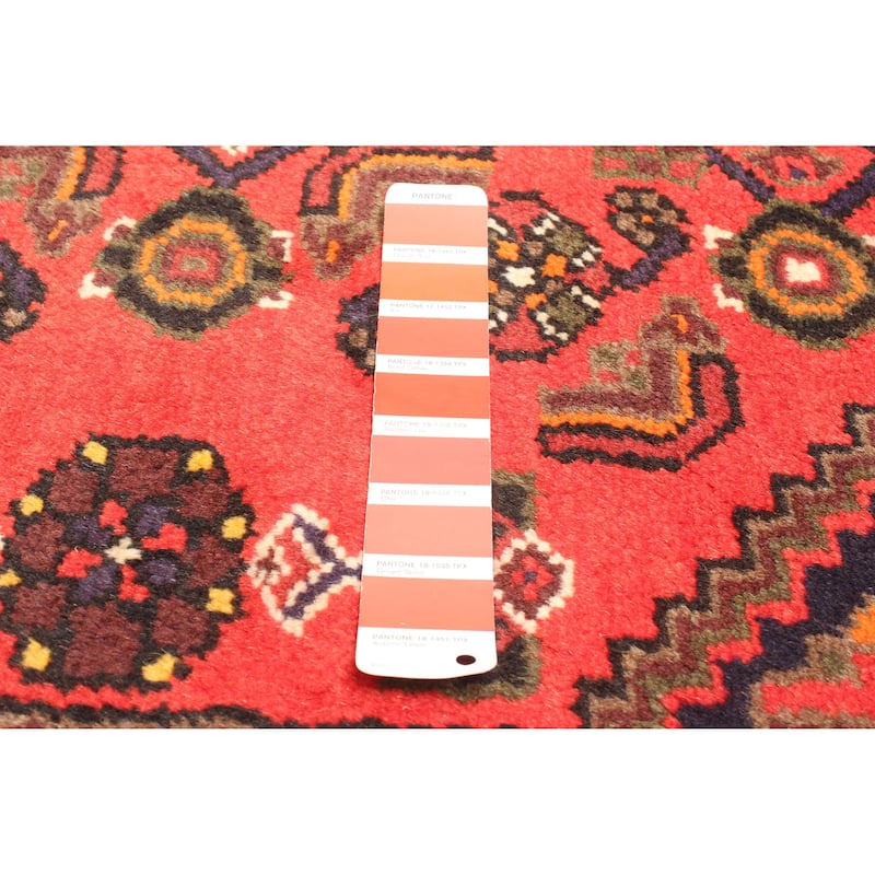 ECARPETGALLERY Hand-knotted Andelz Red Wool Rug - 4'2 x 6'11