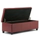 preview thumbnail 72 of 130, WYNDENHALL Franklin 48-in. Wide Contemporary Rectangular Storage Ottoman