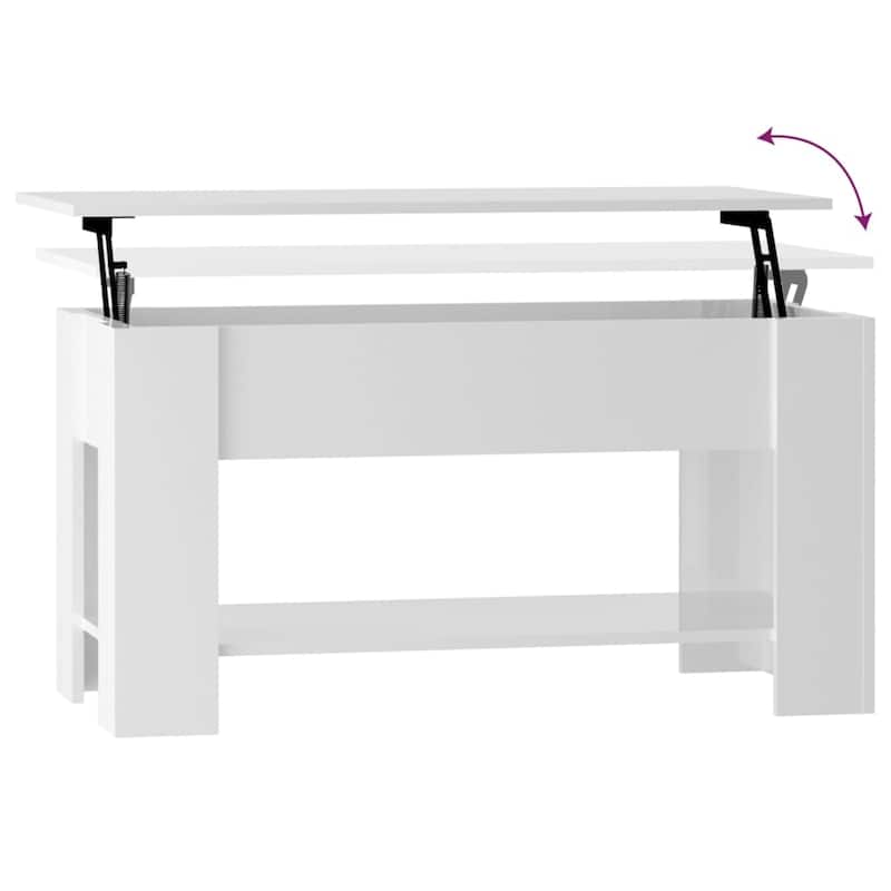 vidaXL Coffee Table Lift Top End Table Accent Side Sofa Table Engineered Wood - 39.8" x 19.3" x 20.5"