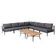 preview thumbnail 16 of 24, Glitzhome Outdoor Modern Patio Aluminum Sofa Sectional 9-Piece