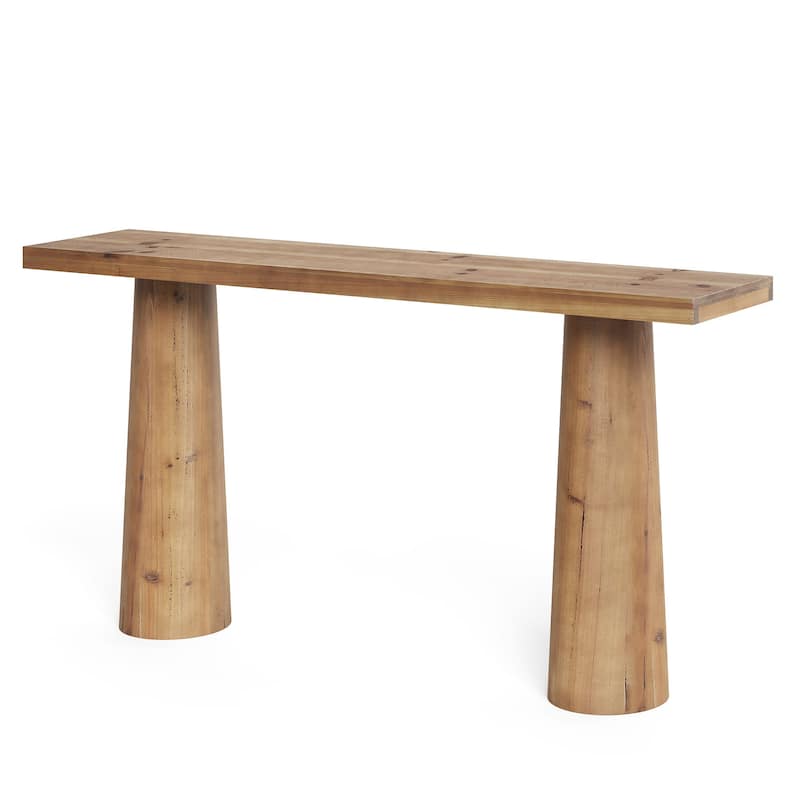 63-Inch Solid Wood Console Table, Long Farmhouse Entryway Table