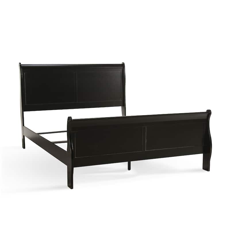 Furniture of America Mayday Traditional Solid Wood 3-Piece Bed and 2 Nightstand Bedroom Set