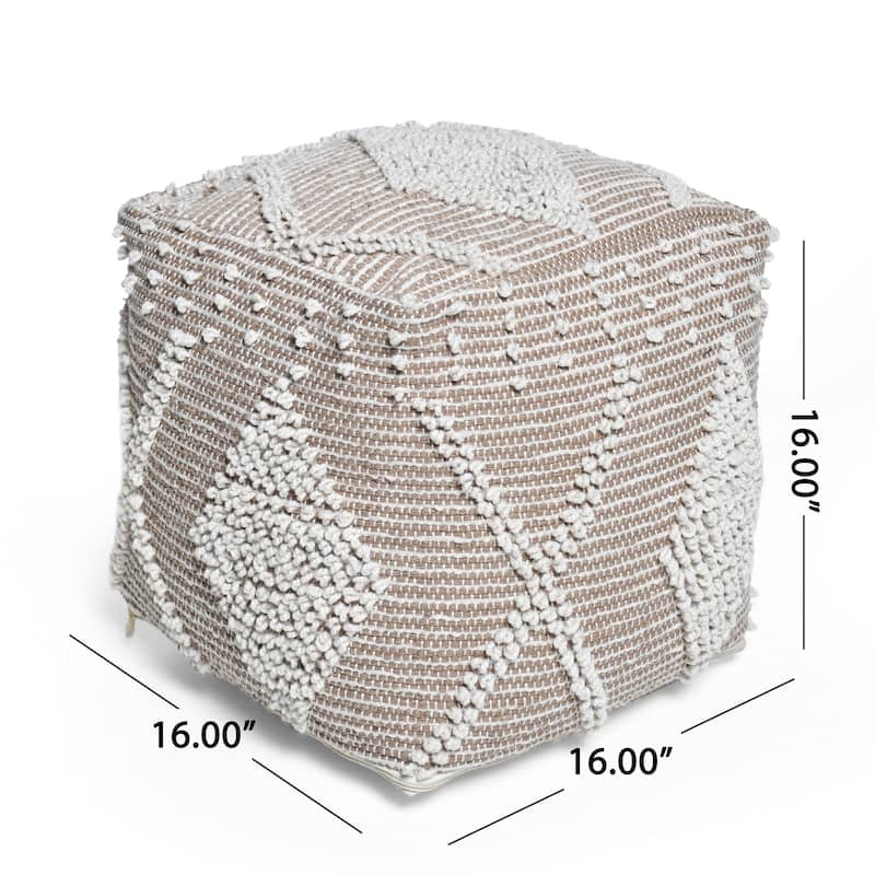 Brinket Boho Cube Yarn Pouf by Christopher Knight Home