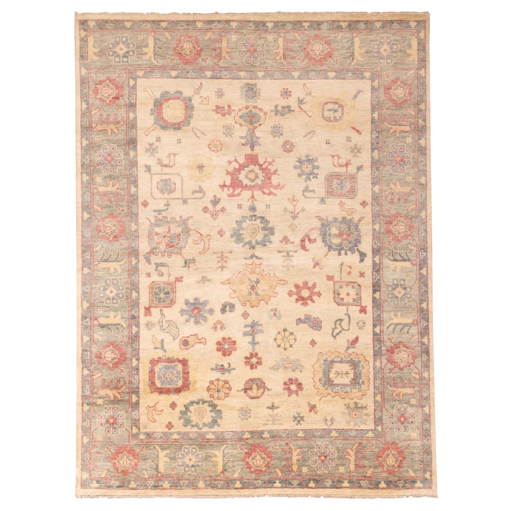 ECARPETGALLERY Hand-knotted Jules Serapi Beige Wool Rug - 9'2 x 12'0