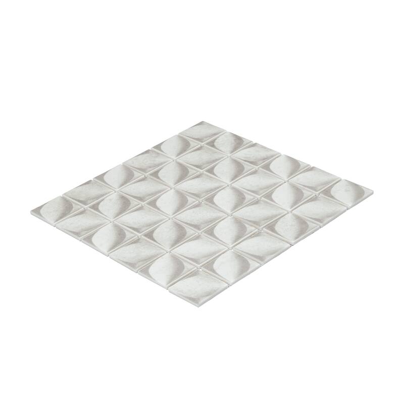 Lucenza 12x12 in. Matte Recycled Glass Petal Mosaic Wall and Floor Tile (10.6 sq ft/case, 10-Pack)