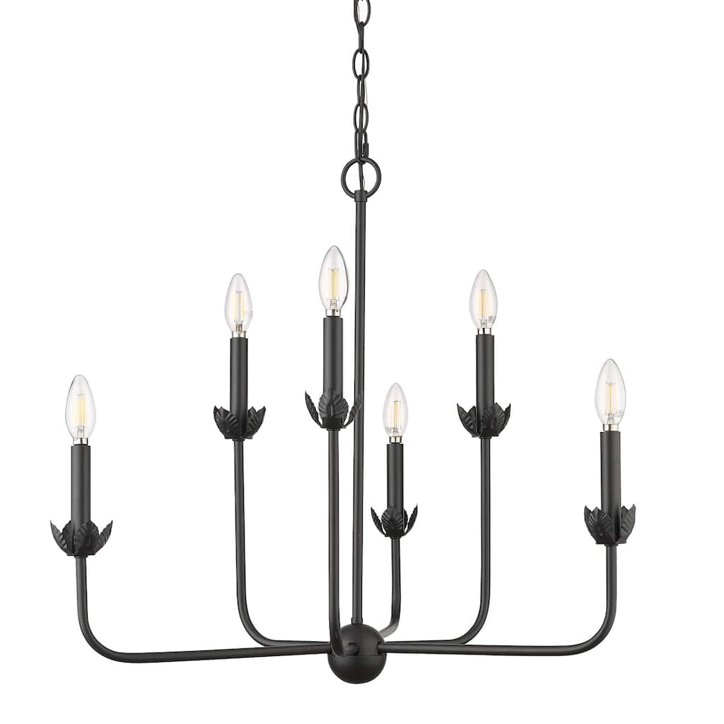 Millennium Lighting 29706 Freesia 6 Light 26" Wide Taper Candle Style