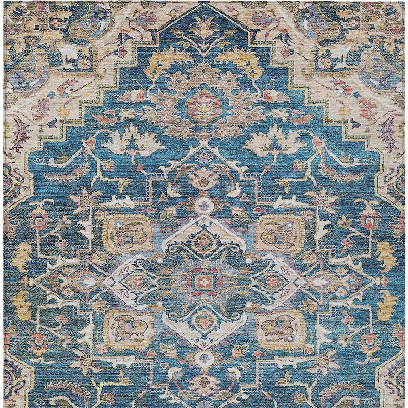 HomeRoots Oriental Traditional Rectangle Outdoor Rug