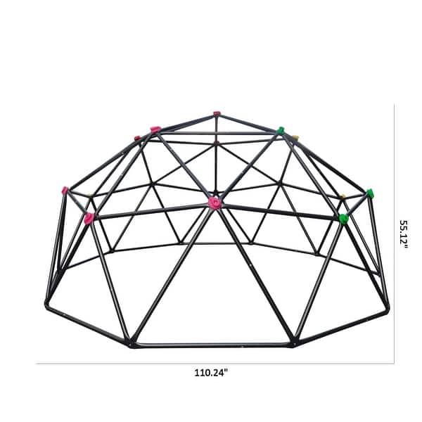 XCF006 Ten sided climbing frame for outdoor playground for age 3+ climber with Colorful Climbing Stones 10ft