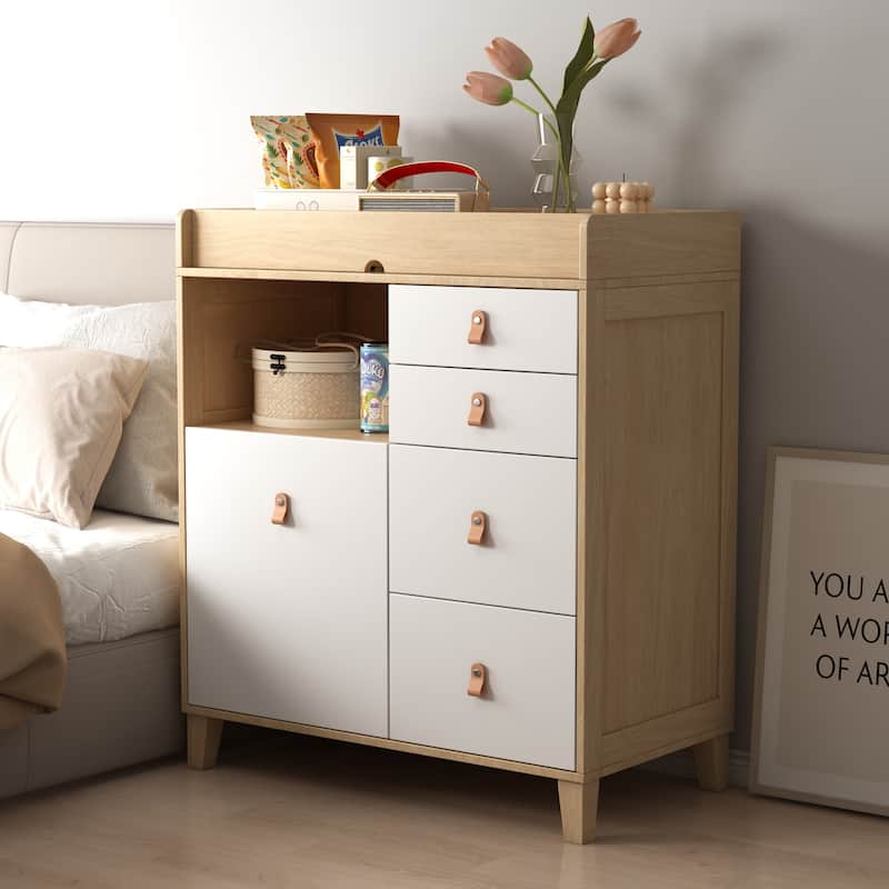 Storage Dresser Chest w/Changing Station for Infant Kids Bedroom White