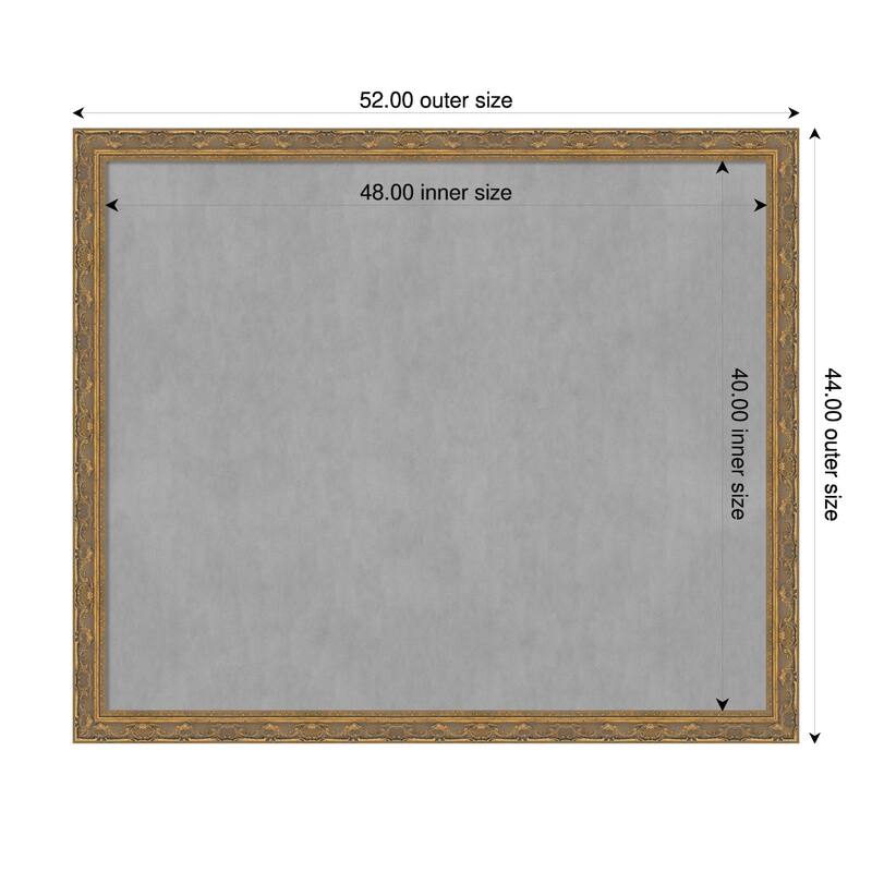 Amanti Art Filigree Gloss Black Framed - 52 x 44 in - Filigree Gold