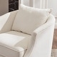 preview thumbnail 10 of 10, KINWELL 31" Wide Linen Fabric Upholstered Swivel Barrel Accent Chair