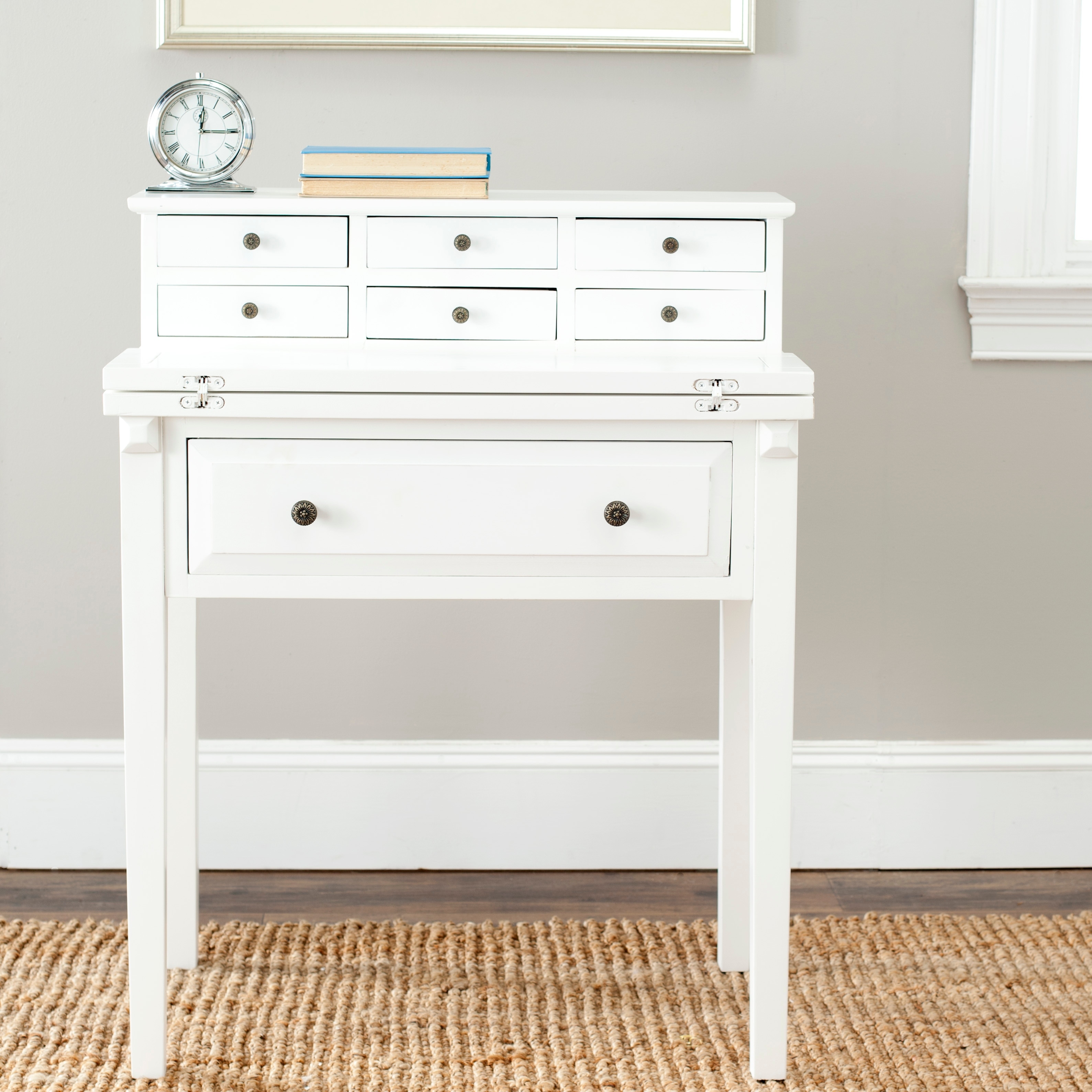 Fold down desk shop white