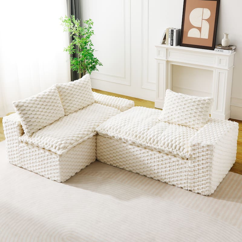 Modular Chaise Lounge Couch Convertible Multi Shape Sectional Sofa