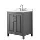 Option Dark Gray / White Quartz Top / Polished Chrome