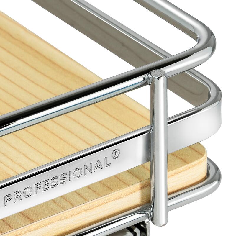 LYNK PROFESSIONAL® Élite™ Pull Out Spice Rack Organizer for Cabinet - 4-1/4 inch Wide - Lifetime Ltd Warranty, Wood - 4.3in Wood