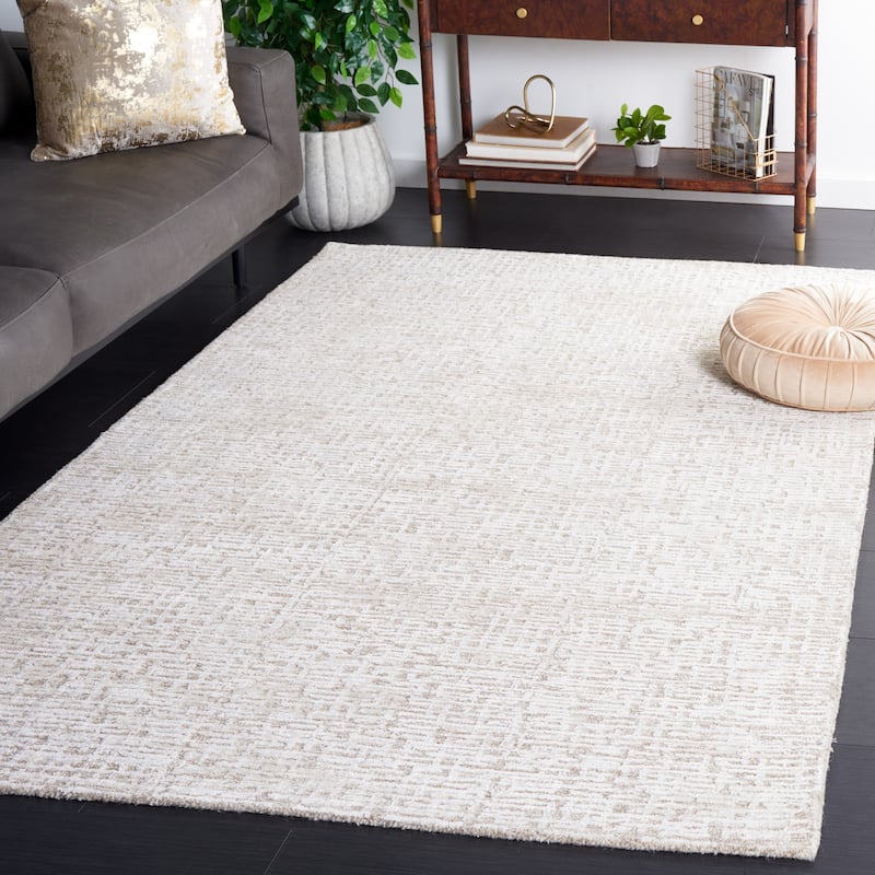 SAFAVIEH, Handmade Glamour Finnbjorg Modern Rug - 10' x 14' - Natural/Ivory