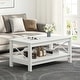 preview thumbnail 33 of 47, Farmhouse Coffee Table with Storage 2-Tier Center Table for Living Room
