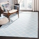preview thumbnail 4 of 49, SAFAVIEH Handmade Flatweave Dhurries Regenia Modern Moroccan Wool Rug 3' x 5' - Light Blue/Ivory - Rectangle