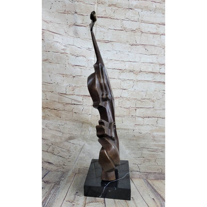 Cello Bronze Metal Sculpture Statue Figure Collectible Musician Musical Instrument Decor Dali
