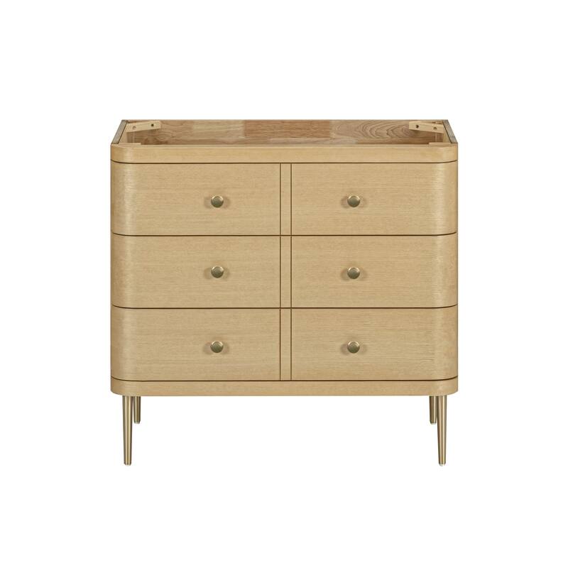 Serena Bathroom Vanity Only in Light Oak - 36"W x 21.5"D x 33.9"H