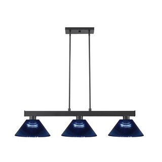 Cobalt 3 Light Billiard Light - Matte Black