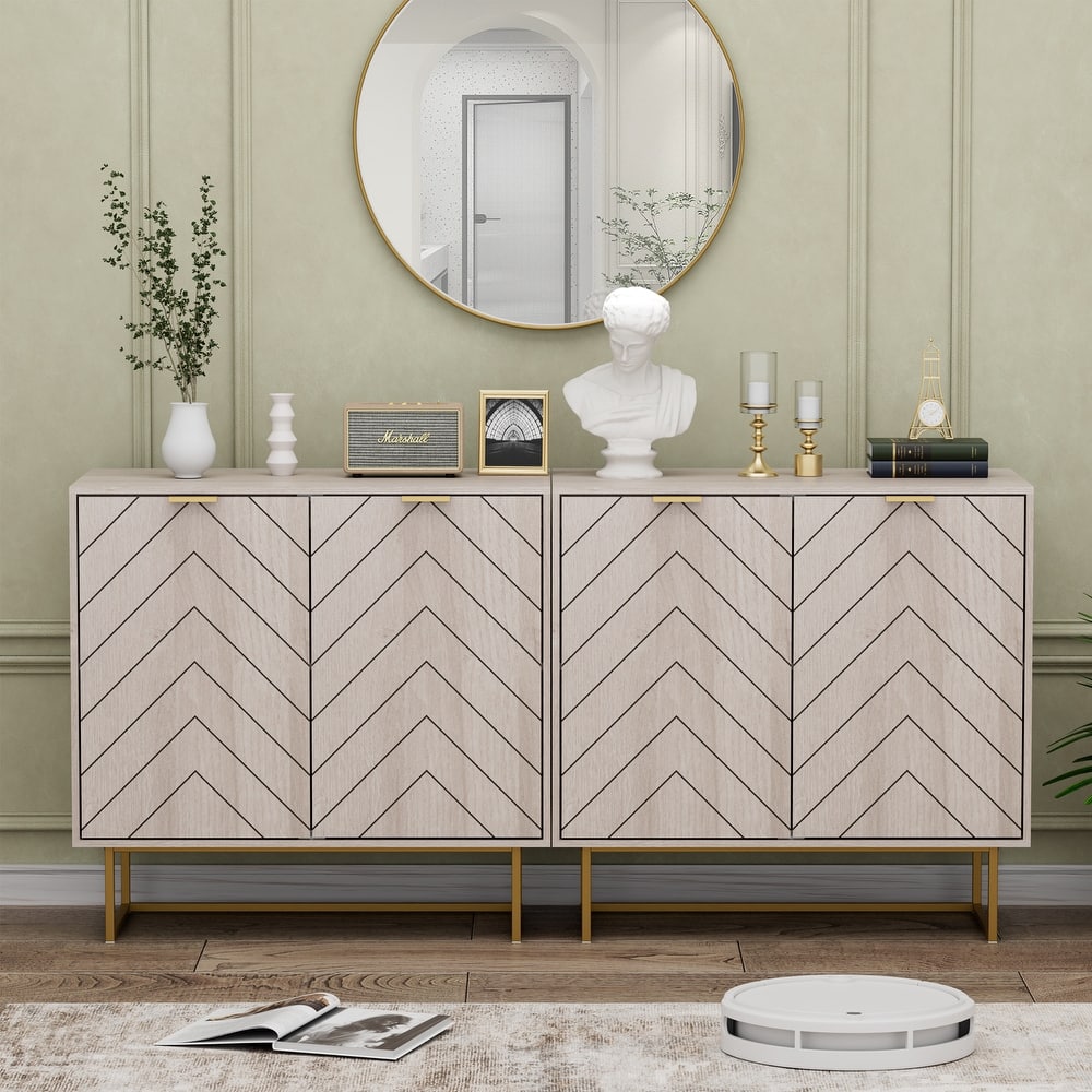 Versatile Sideboard Buffet Cabinet Storage with Adjustable Shelf