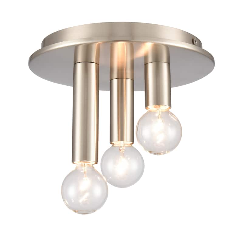 Elk Home Pepper Brushed Nickel Metal 3 Light Flush Mount