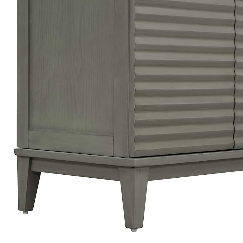 60''W Sideboard with 4 Door Large Storage Buffet - N/A