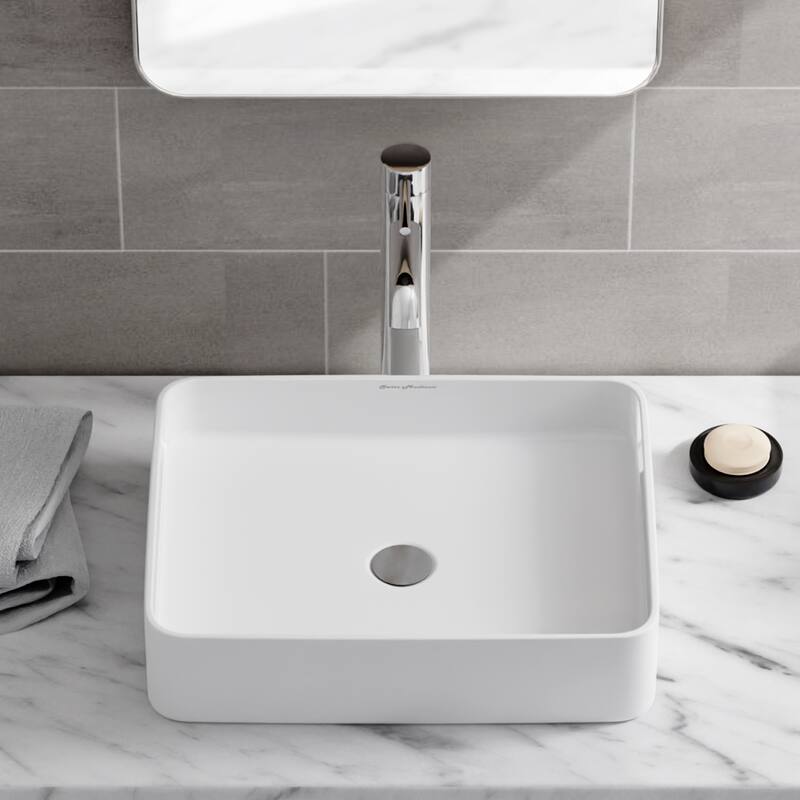 Concorde 19" Rectangle Ceramic Vessel Sink