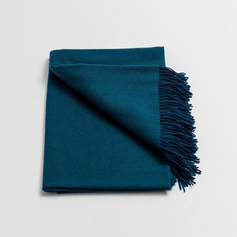 Pure Cashmere Throw Blanket – Soft & Naturally Warm - Teal