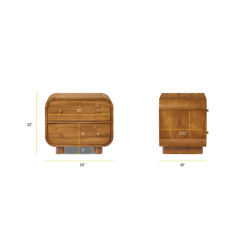 Poly & Bark Kiamara Wood Nightstand