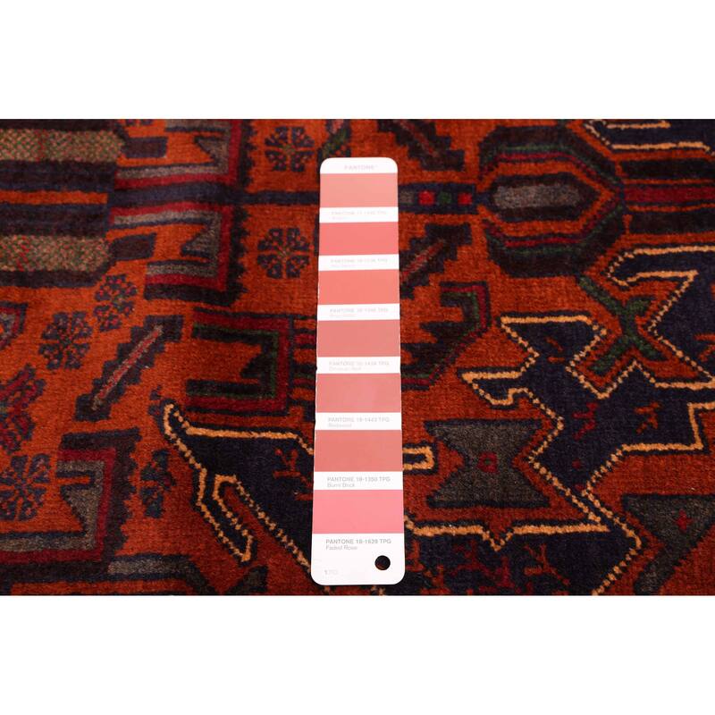 ECARPETGALLERY Hand-knotted Teimani Rust Wool Rug - 3'8 x 6'7