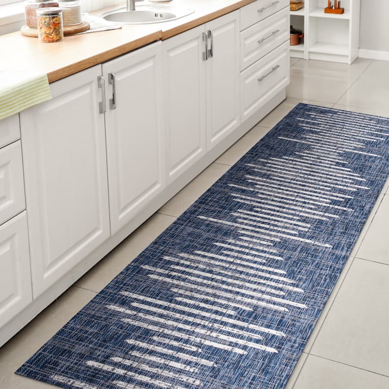 JONATHAN Y Colonia Berber Stripe Geometric Indoor/Outdoor Area Rug