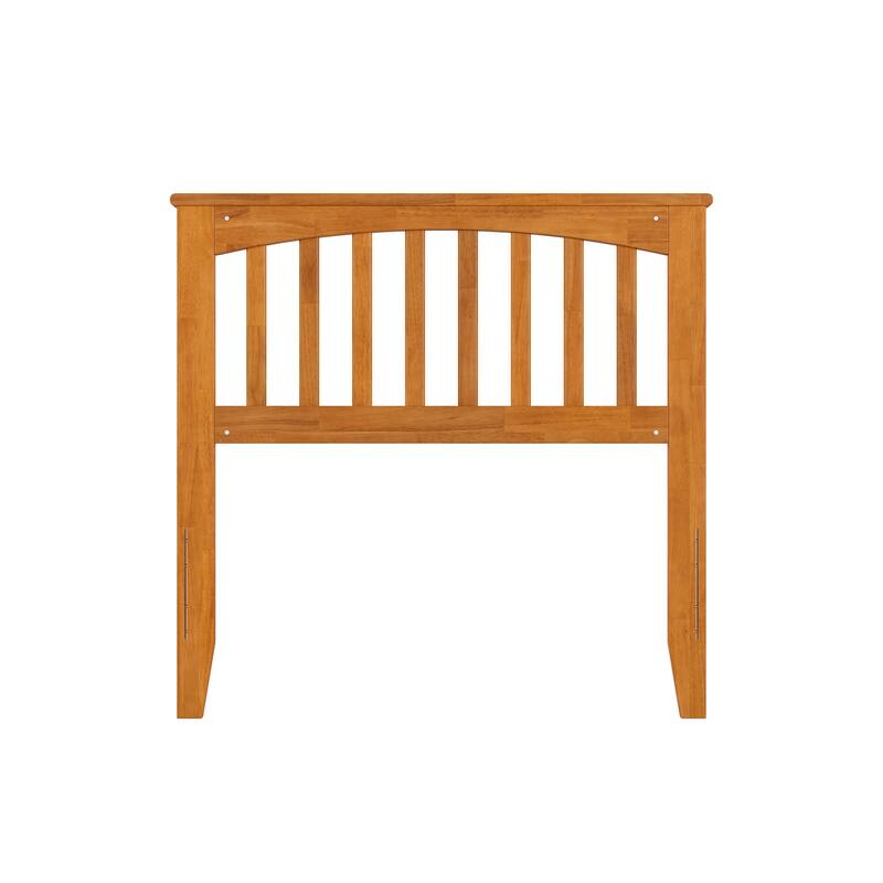Twin Solid Wood Headboard with Attachable USB Charger in Light Toffee for Modern Convenience and Style
