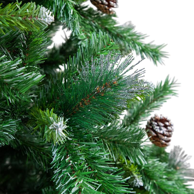 Full Two-Tone Buckeye Glittered Pine Artificial Christmas Tree - 12' - Unlit - over-10-feet