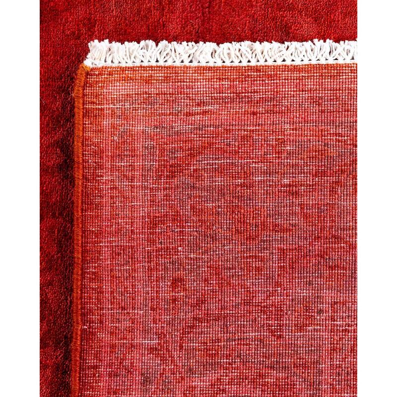Contemporary Overdyed Wool Hand Knotted Runner - 2' 7" x 15' 9"