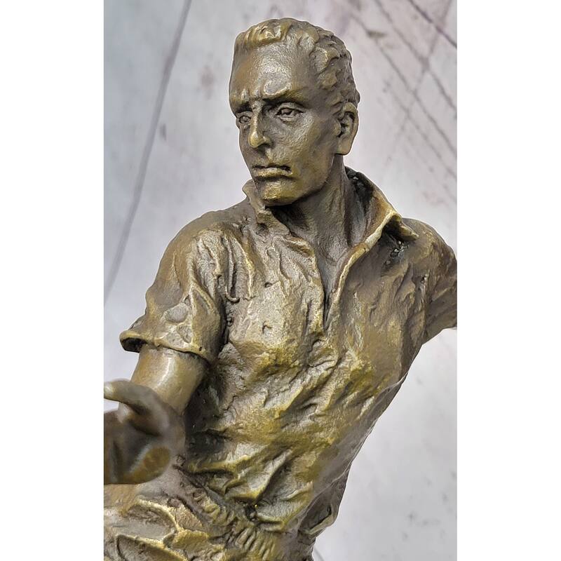 Soccer Trick Shot Bronze Statue Sculpture Trophy Athletic Decor Gift Original Art 14 Inches X 10 Inches