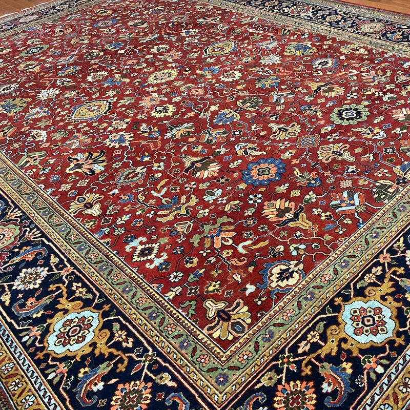 HERAT ORIENTAL Hand-knotted Indo 10' x 14' Serapi Wool Rug - 10' x 14'