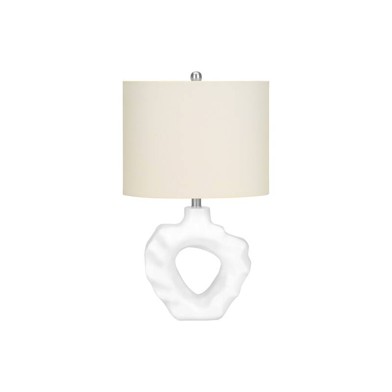 Lighting, 25"h, Table Lamp, Cream Resin, Ivory / Cream Shade, Modern