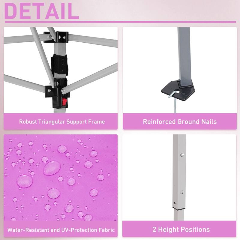 Ainfox 10 x 10ft Pop Up Canopy Tent Instant Shelter UV-protected Inclined Leg